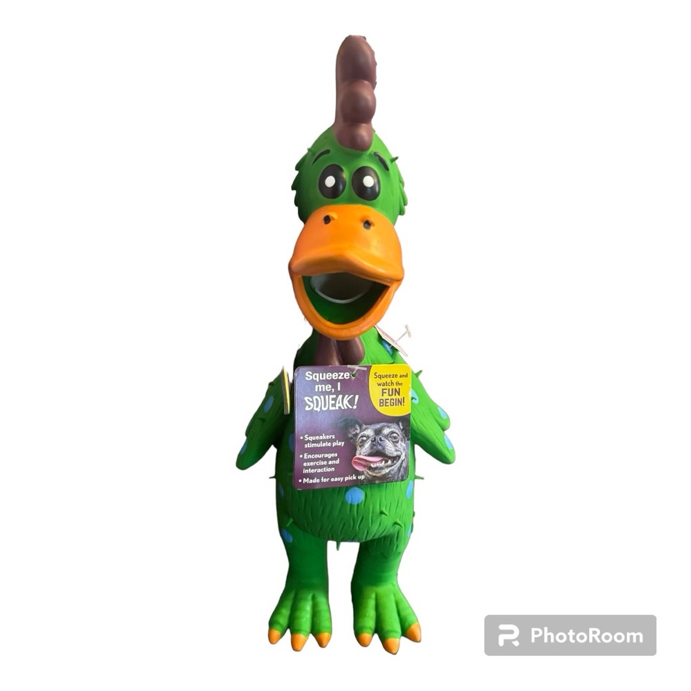 Multipet dog squeaky chicken toy Globken Latex